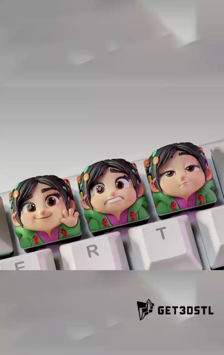 Vanellope von Shweetz Keycap STL 3D Model