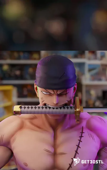 Zoro 3 Swords STL 3D Print Files One Piece