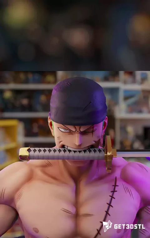 Zoro 3 Swords STL 3D Print Files One Piece
