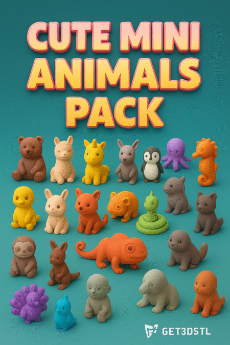 Mini Animals STL 3D Edition Pack Print Models
