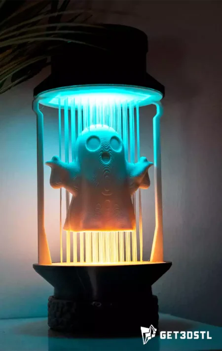 3D Spooky Print Ghost Lamp 3MF Model