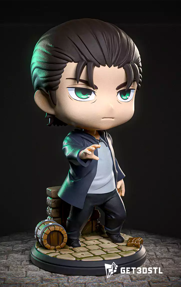 Eren Chibi STL Attack on Titan 3D Print