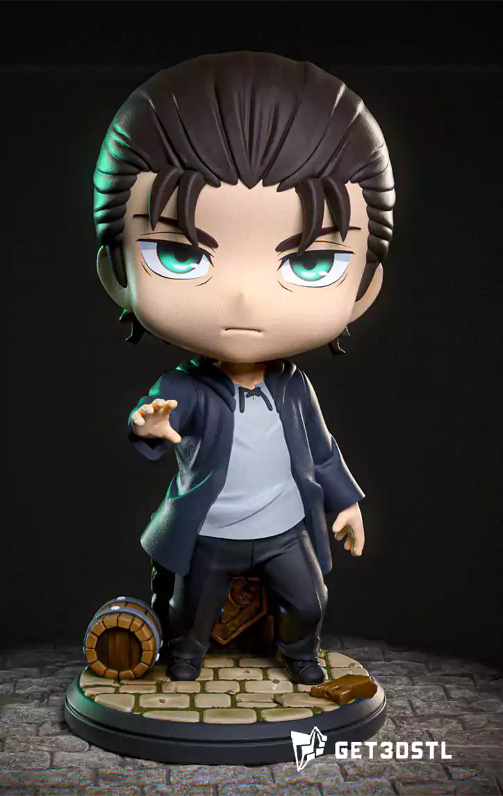 Eren Chibi STL Attack on Titan 3D Print