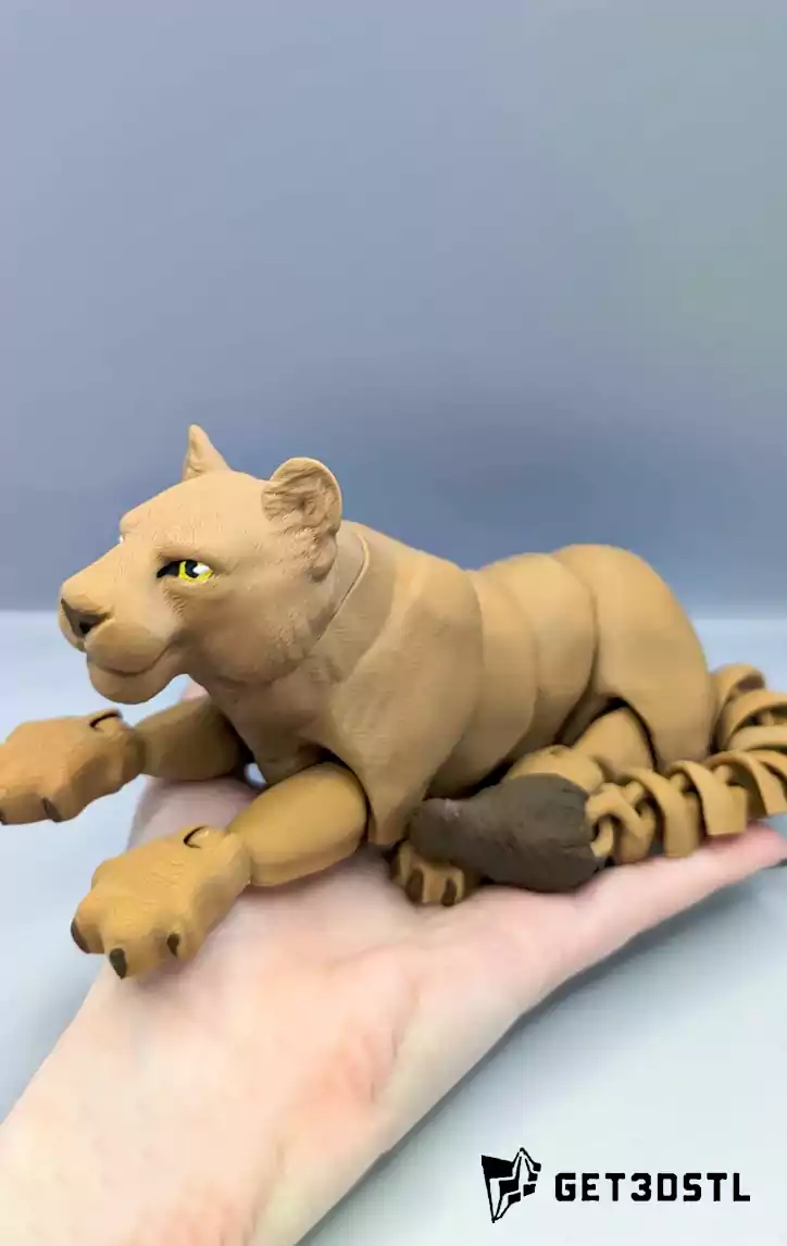 Flexi Lions Articulated 3D Print Models