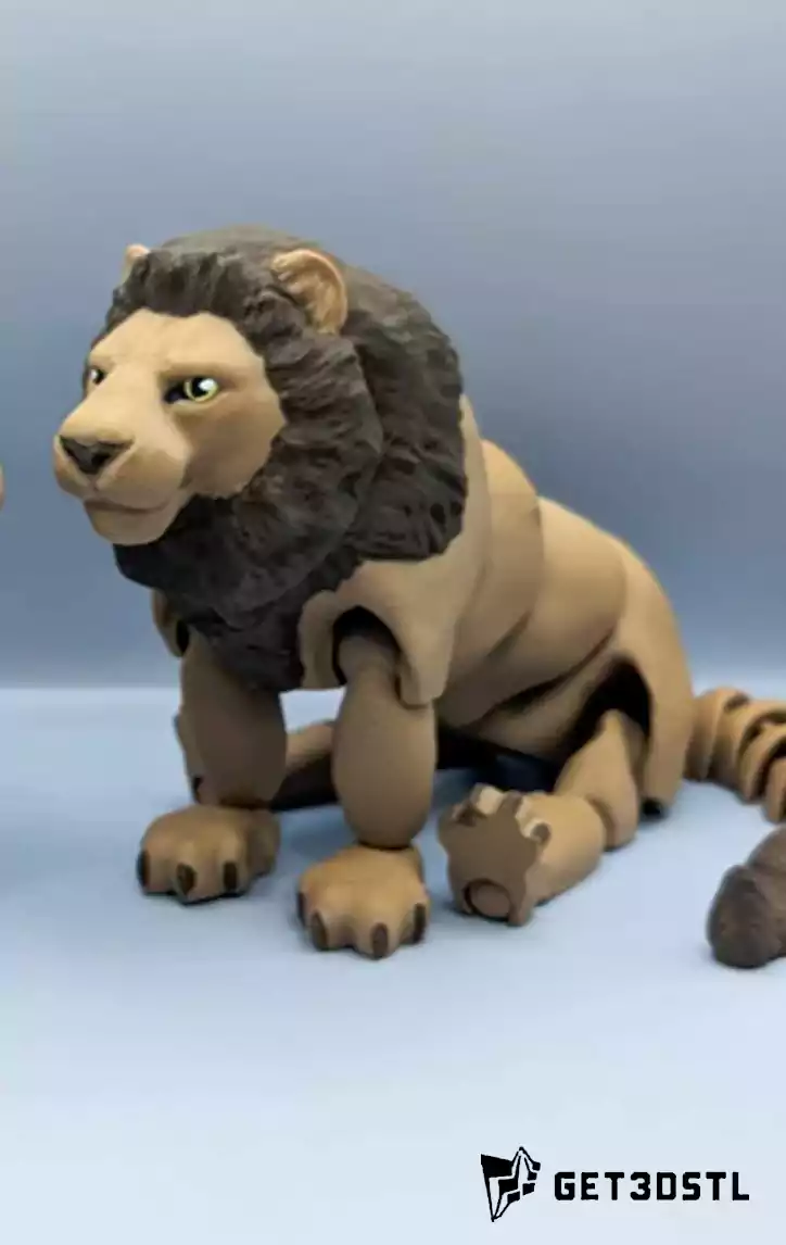 Flexi Lions Articulated 3D Print Models