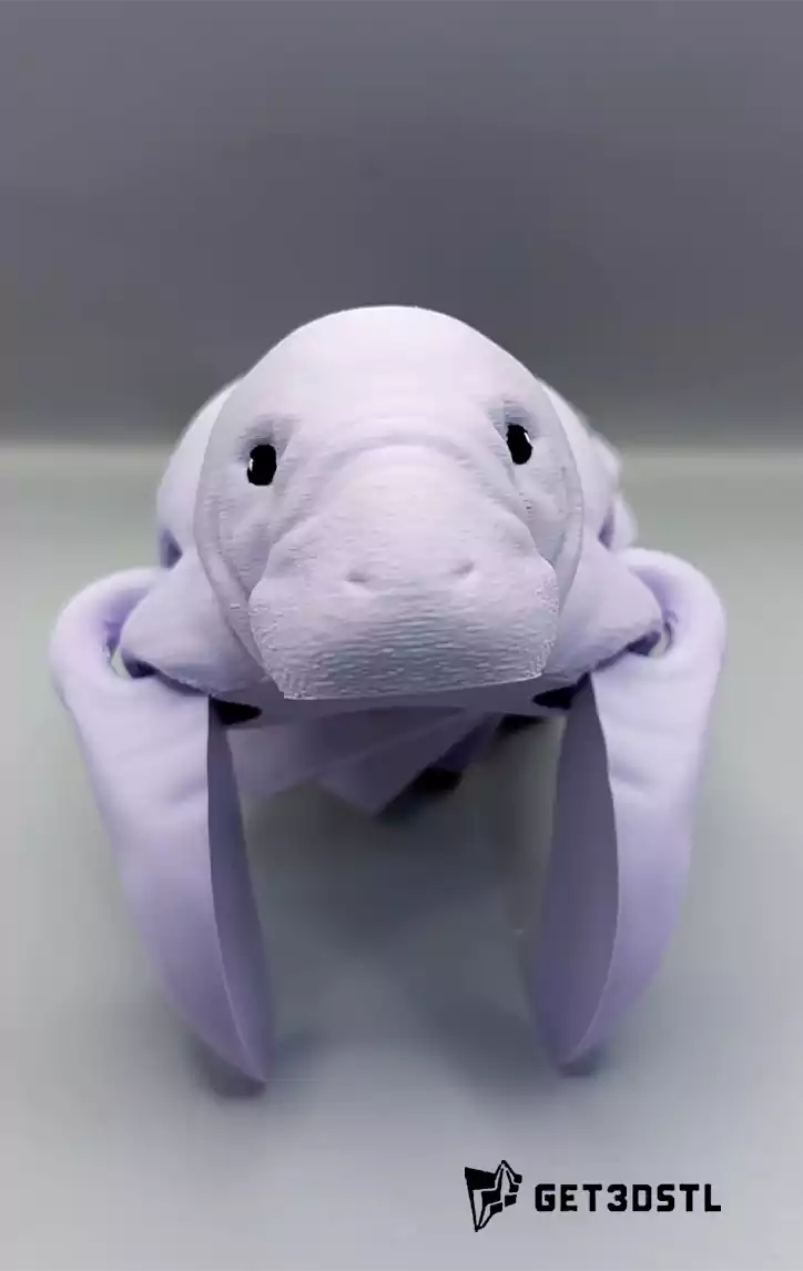 Flexi Manatee STL Articulated 3D Print Model