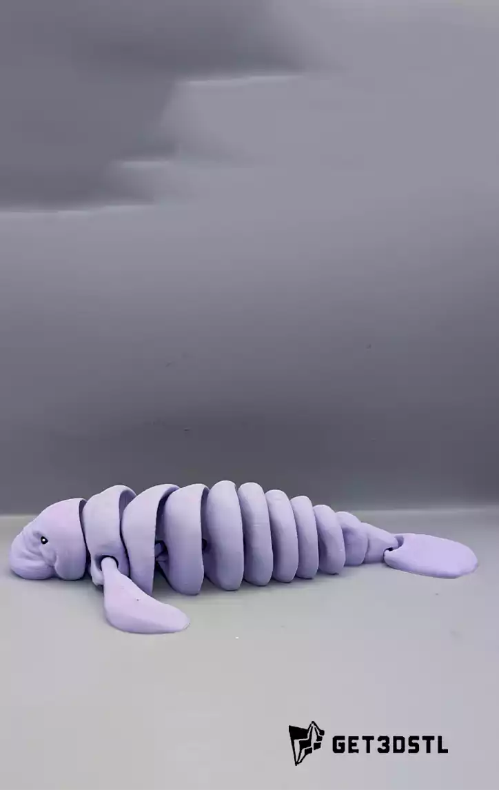Flexi Manatee STL Articulated 3D Print Model