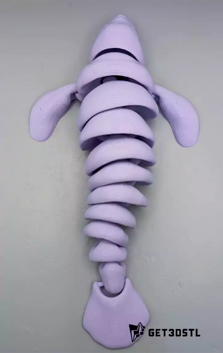 Flexi Manatee STL Articulated 3D Print Model