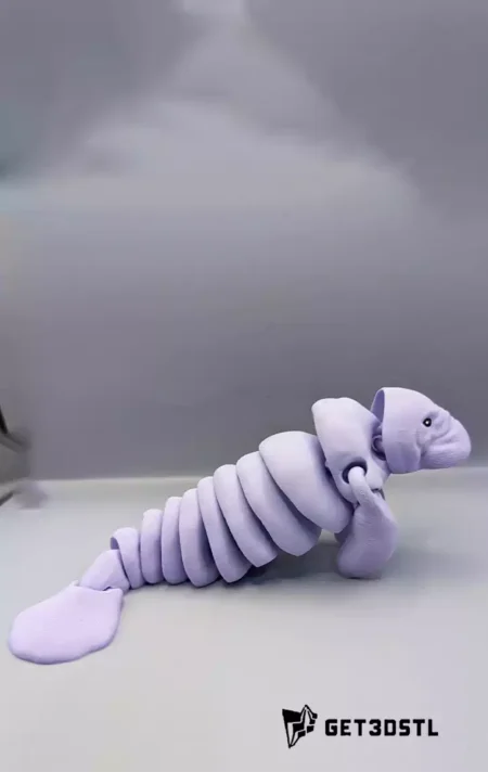Flexi Manatee STL Articulated 3D Print Model