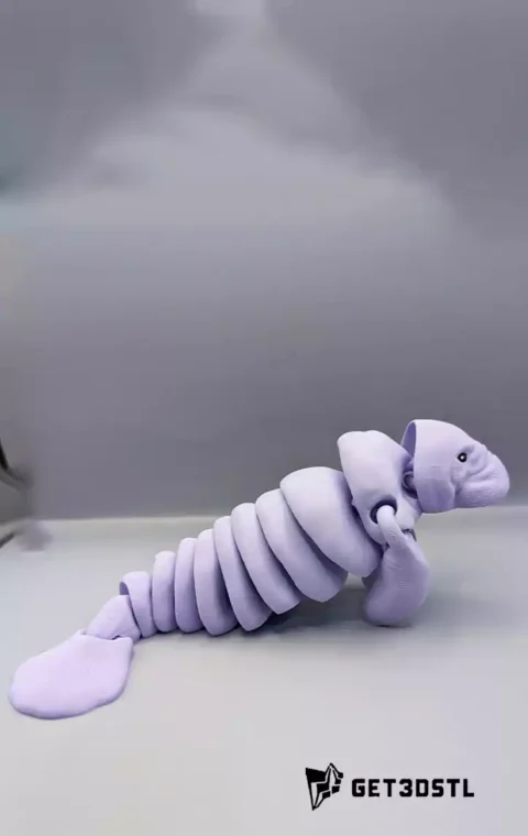 Flexi Manatee STL Articulated 3D Print Model