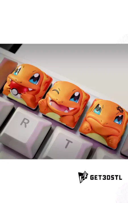 Keycaps Charmander Pokémon STL 3D Print Model
