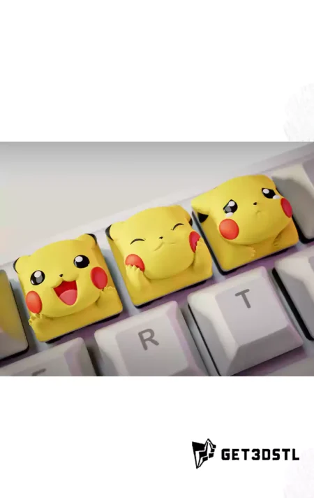 Keycaps Pikachu Pokémon STL 3D Print Model