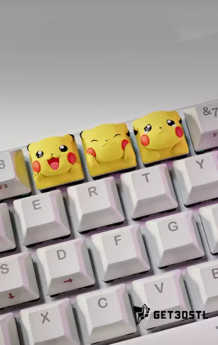 Keycaps Pikachu Pokémon STL 3D Print Model