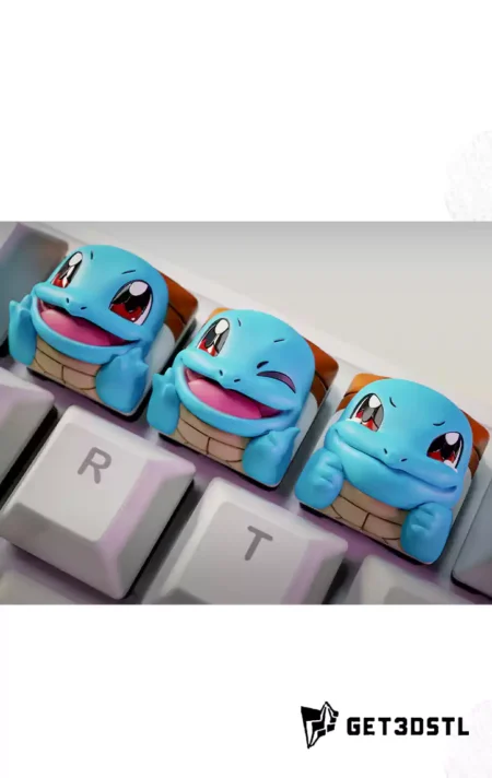 Keycaps Squirtle Pokémon STL 3D Print Model