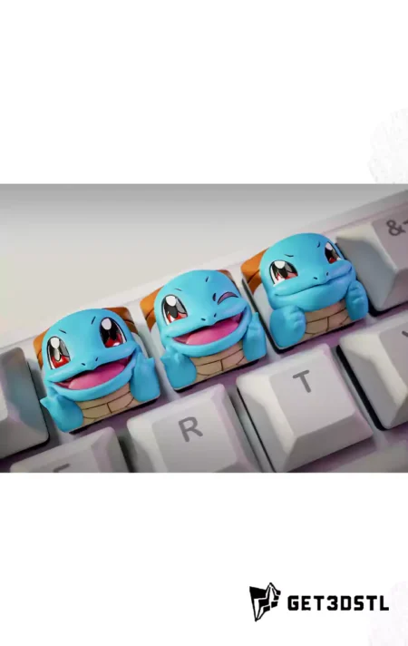 Keycaps Squirtle Pokémon STL 3D Print Model