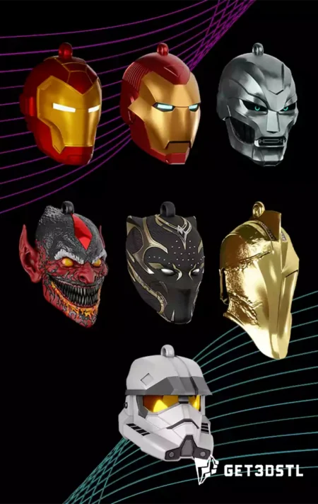 Ornament Helmet Pack Superhero STL Files