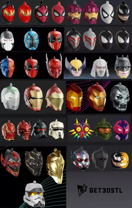 Ornament Helmet Pack Superhero STL Files