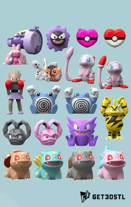 Pokémon Fusion STL Pack 3D Print Models