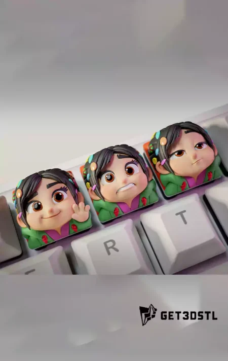 Vanellope von Shweetz Keycap STL 3D Model