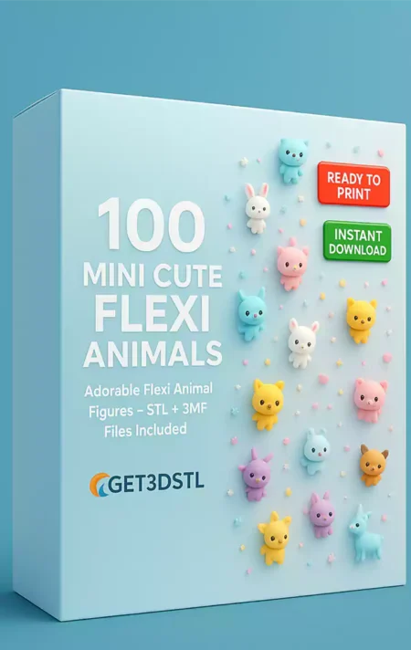 100 Mini Cute Flexi Animals STL & 3MF Models