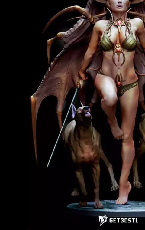 Abere with Dogs 3D Model STL Files