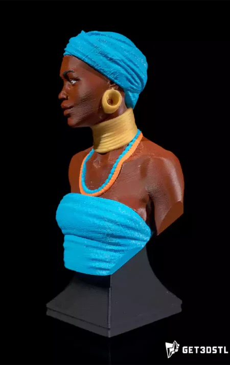 African Women Bust 3D Print Files