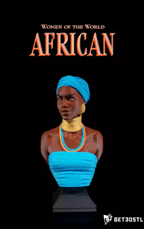 African Women Bust 3D Print Files