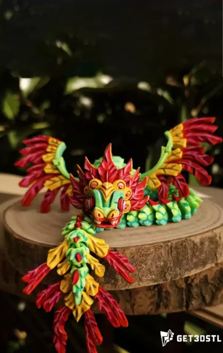 Articulated Quetzalcoatl Dragon 3D Print