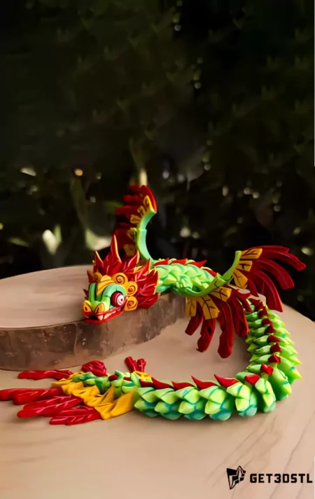 Articulated Quetzalcoatl Dragon 3D Print