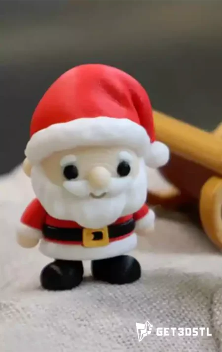 Christmas Santa & Rudolph Minis 3D Model