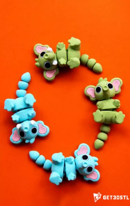 Cute Flexi Elephant Articulated 3D Print