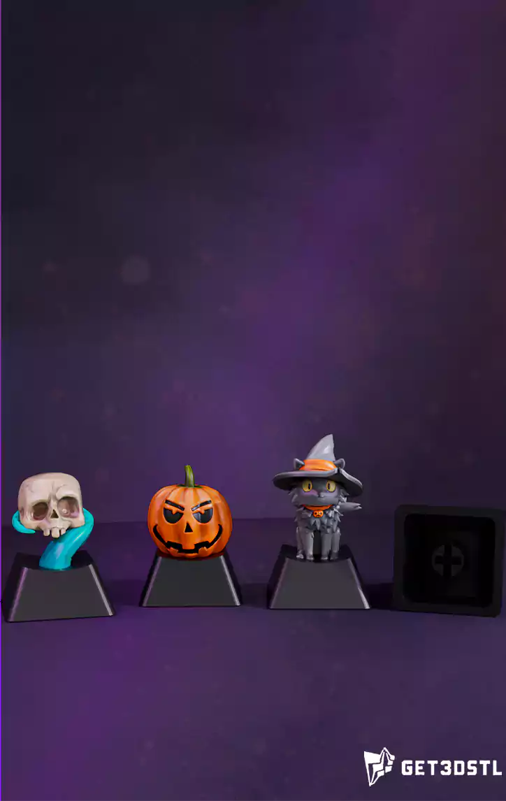 Halloween Keychain 3D pack STL Files