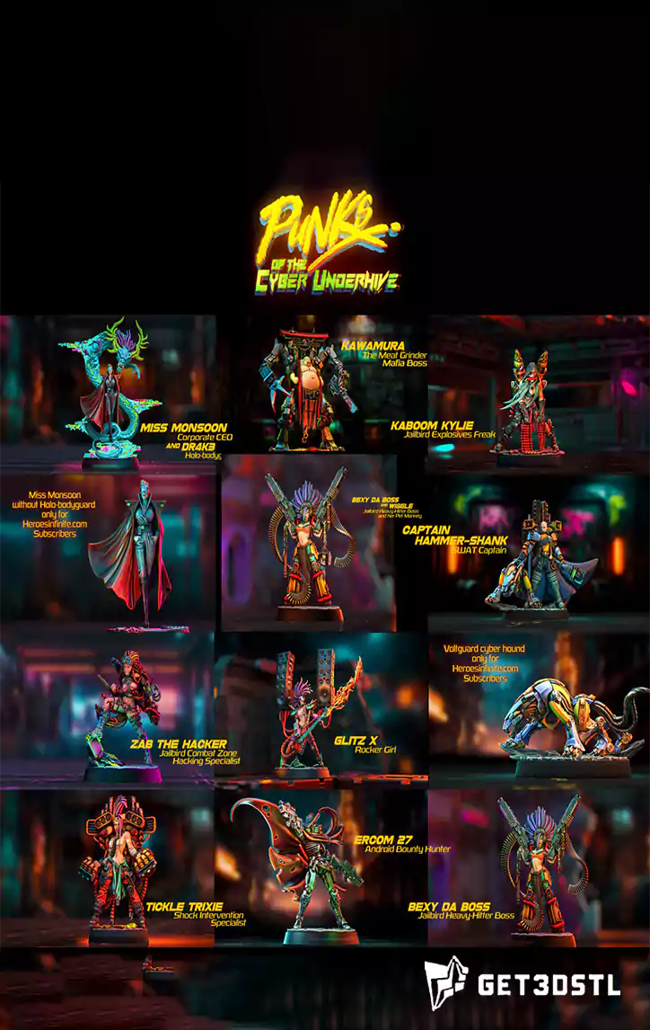 Life Size Superhero 3D Cyberpunk STL Pack