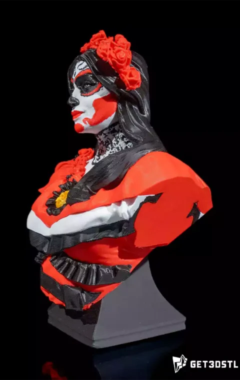 Mexican Woman Bust 3D Print Files