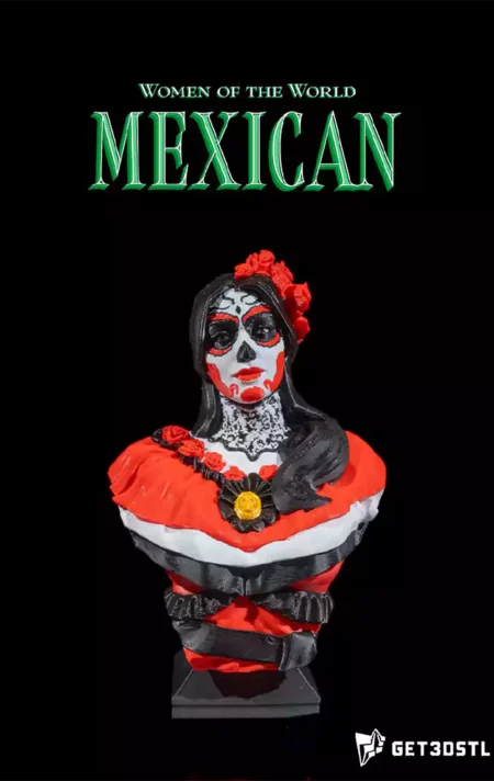 Mexican Woman Bust 3D Print Files