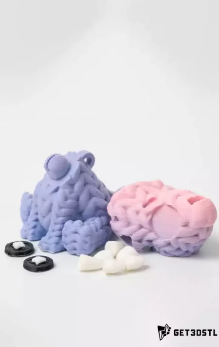 Mini Knitted Articulated Keychain 3D Print