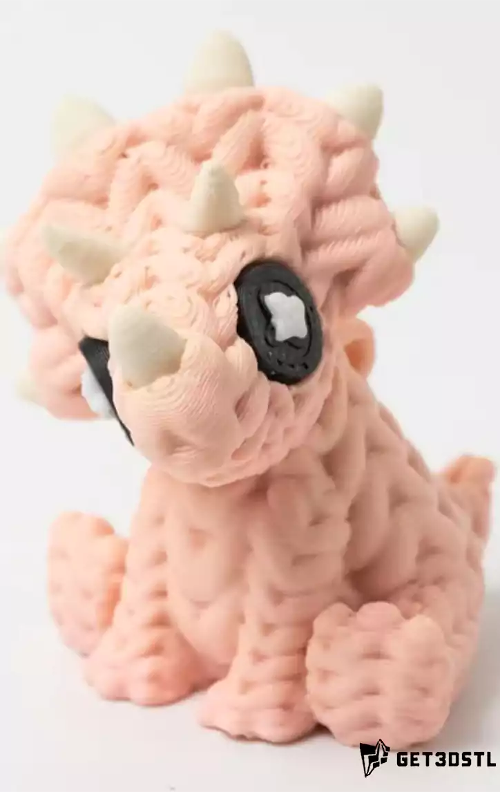 Mini Knitted Articulated Keychain 3D Print