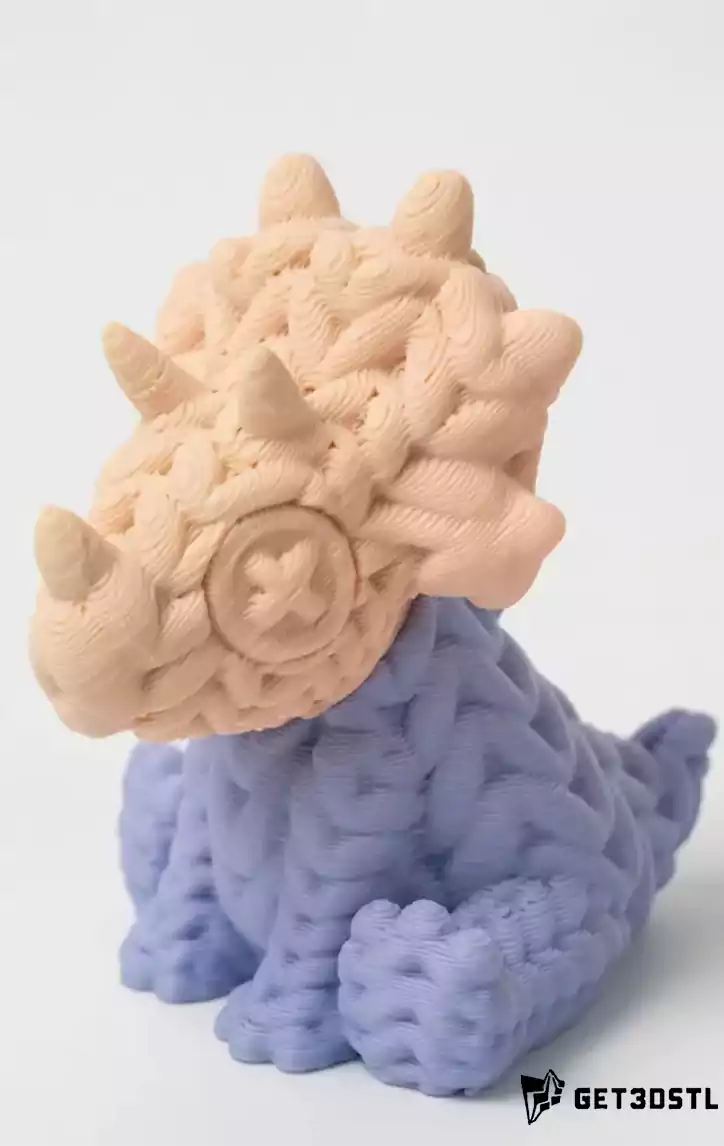 Mini Knitted Articulated Keychain 3D Print