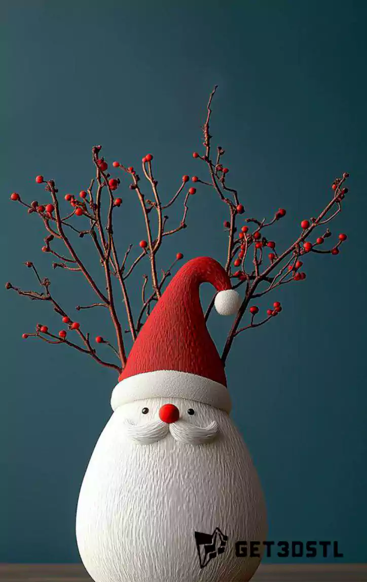 Santa Claus Vase STL 3D Model