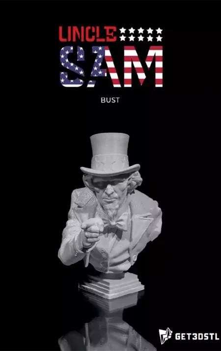 Uncle Sam Bust 3D Print Files