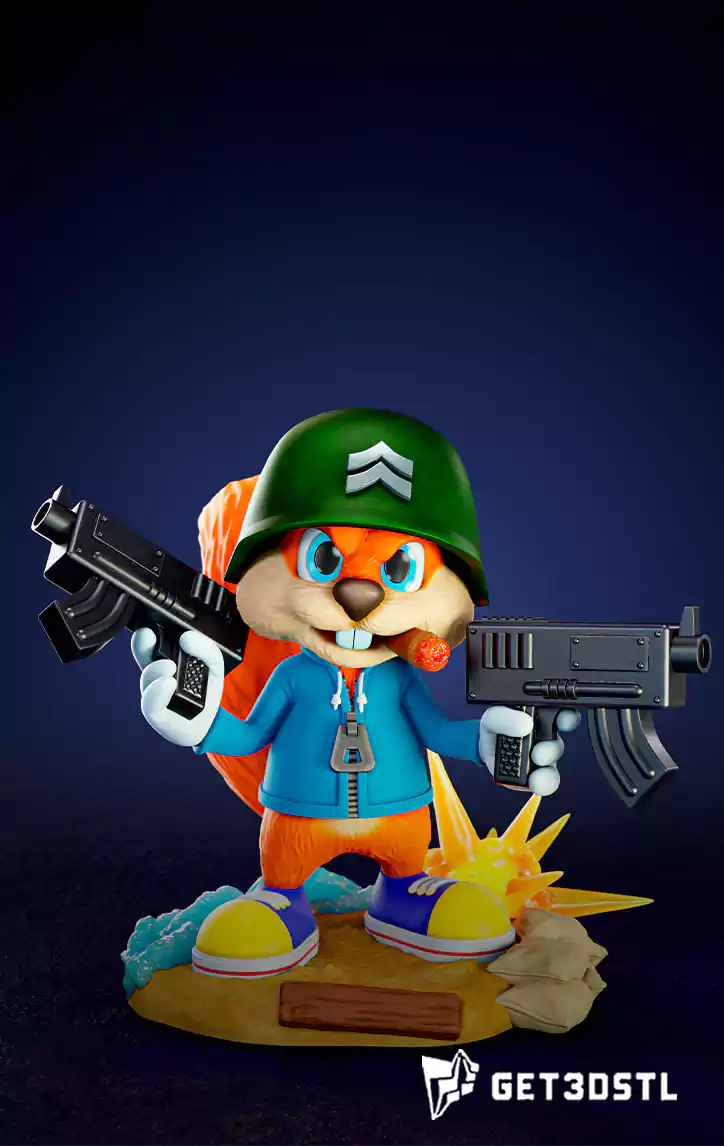 Conker Bad Day STL 3D Print Model