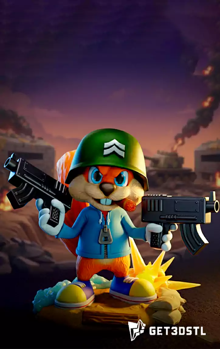 Conker Bad Day STL 3D Print Model