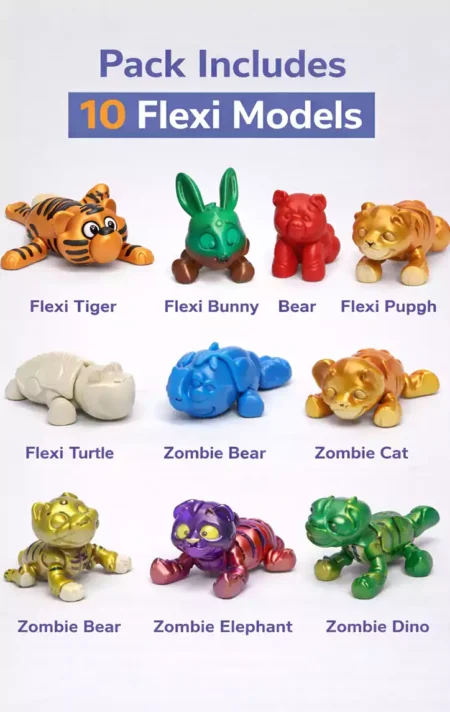 Flexi animals models grid preview