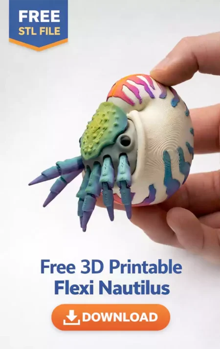 Flexi Nautilus Free STL Articulated 3D Print
