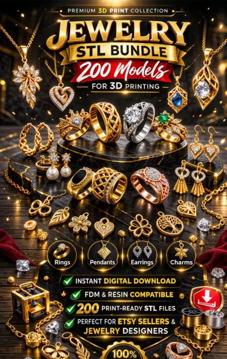 Jewelry STL FILES 200 3D Models
