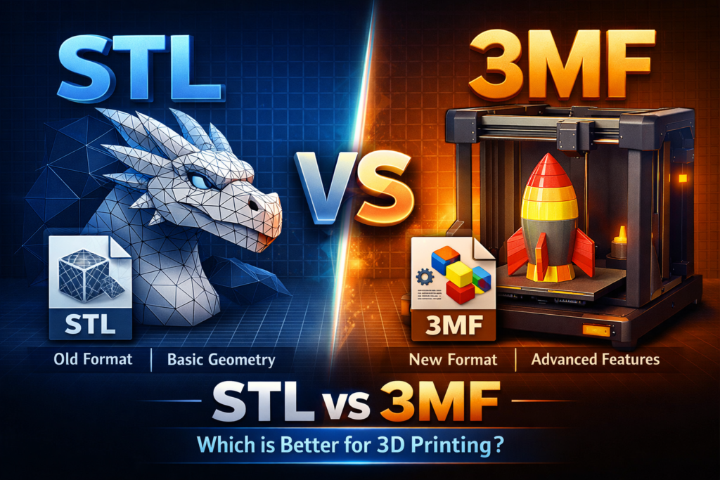STL vs 3MF file format comparison for 3D printing
