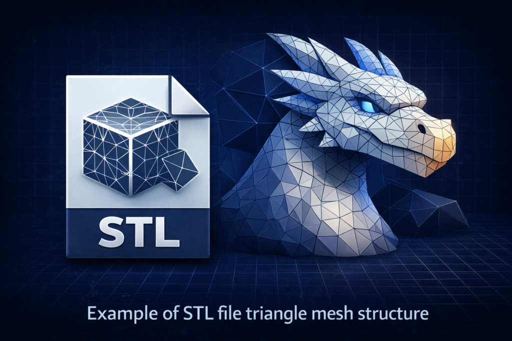 Example of STL file triangle mesh structure