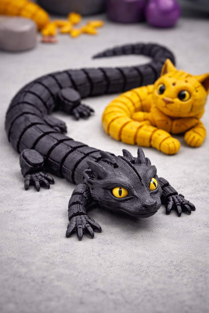 articulated flexi 3d printed animal model