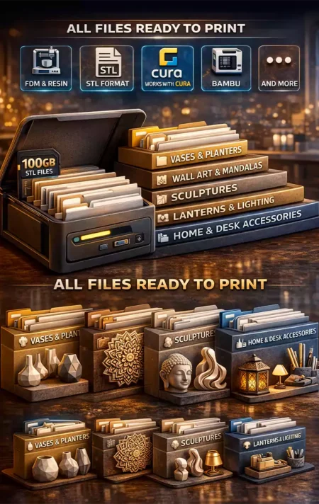 Home Decor Bundle Set 200GB STL 3MF Files