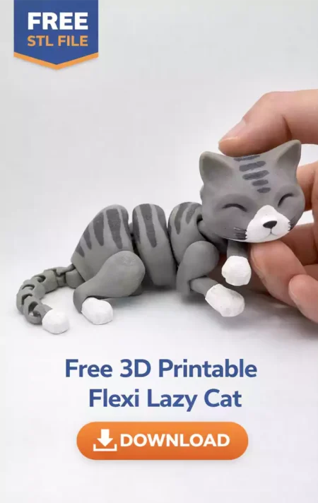 Flexi Lazy Cat Free STL